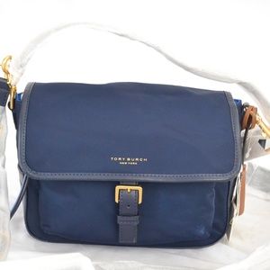 Tory Burch Perry Navy Nylon Crossbody Bag